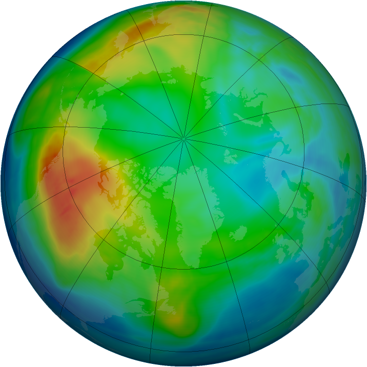 Arctic ozone map for 02 December 2007